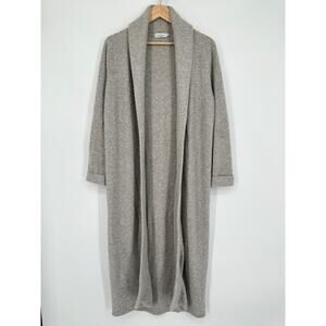 Williams-Sonoma 100% Cashmere Bathrobe Long Shawl Collar Heathered Lounge Knit